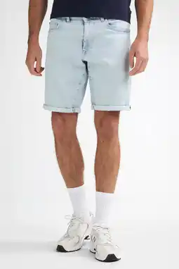 Wehkamp Petrol Industries regular short light blue denim aanbieding