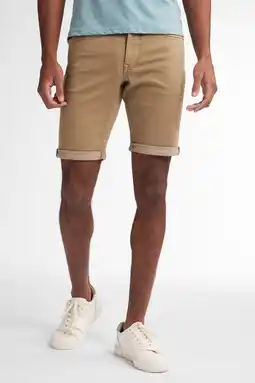 Wehkamp Petrol Industries denim slim short light tan aanbieding