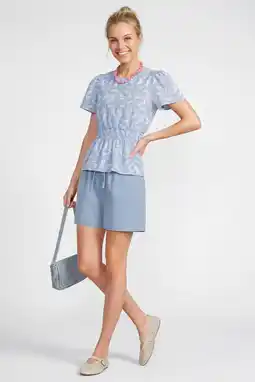 Wehkamp Anytime denim short light blue aanbieding