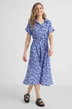 Wehkamp Anytime midi jurk met bloemenprint blauw aanbieding