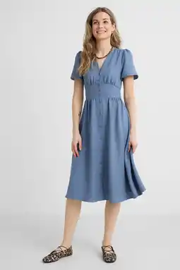 Wehkamp Anytime midi jurk blauw aanbieding