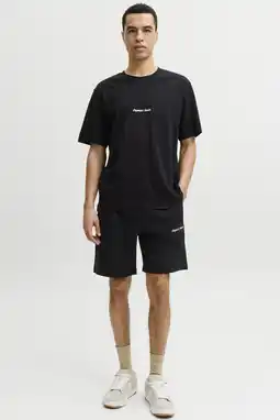 Wehkamp JACK & JONES ORIGINALS relaxed T-shirt en sweatshort zwart - (set van2) aanbieding