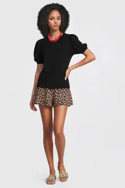 Wehkamp Anytime T-shirt met pofmouwen zwart aanbieding
