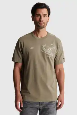 Wehkamp Cast Iron relaxed T-shirt groen aanbieding