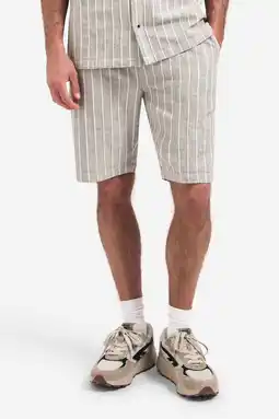 Wehkamp No Excess regular fit gestreepte chino short - zand aanbieding