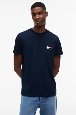 Wehkamp Tommy Jeans slim T-shirt donkerblauw aanbieding