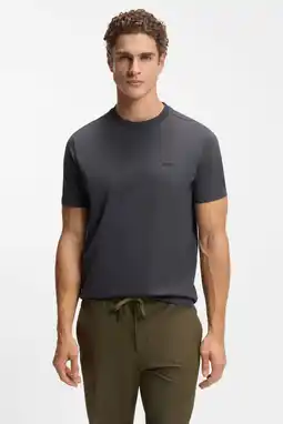 Wehkamp BOSS regular T-shirt antraciet aanbieding