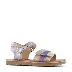 Wehkamp Shoesme leren sandalen roze metallic aanbieding