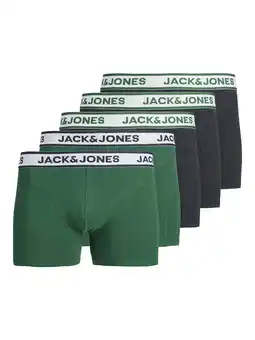 Wehkamp JACK & JONES JUNIOR boxershort - groen/zwart (set van 5) aanbieding