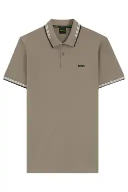 Wehkamp BOSS slim polo kaki aanbieding