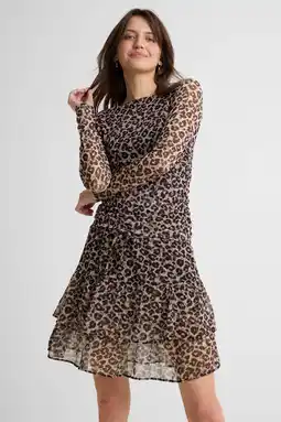 Wehkamp Anytime mini rok met ruches panterprint aanbieding