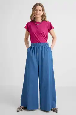 Wehkamp Anytime T-shirt met schouder detail fuchsia aanbieding