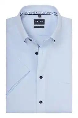 Wehkamp Olymp regular casual overhemd lichtblauw aanbieding