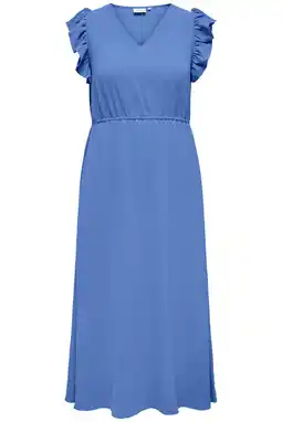 Wehkamp ONLY CARMAKOMA maxi jurk blauw aanbieding