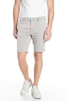 Wehkamp REPLAY regular chino short beige aanbieding