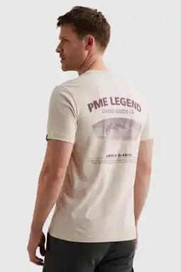 Wehkamp PME Legend regular T-shirt met backprint ecru aanbieding