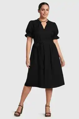 Wehkamp GREAT LOOKS midi jurk zwart aanbieding