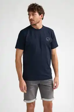 Wehkamp Petrol Industries regular T-shirt donkerblauw aanbieding