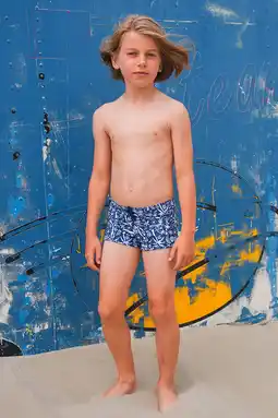 Wehkamp Just Beach zwemboxer Nevada donkerblauw/lichtblauw aanbieding