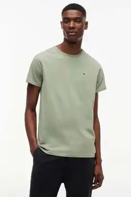 Wehkamp Tommy Jeans slim T-shirt groen aanbieding
