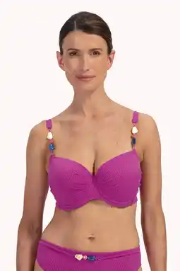 Wehkamp Cyell voorgevormde beugel bikinitop fuchsia aanbieding