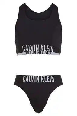 Wehkamp Calvin Klein crop bikini zwart aanbieding