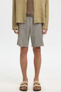 Wehkamp Selected SLHREGULAR-BRODY regularchino short met linnen bruin aanbieding