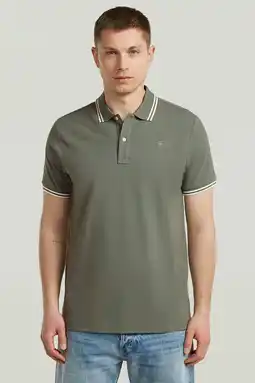 Wehkamp G-STAR slim polo groen aanbieding