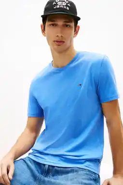 Wehkamp Tommy Jeans slim T-shirt blauw aanbieding