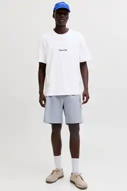 Wehkamp JACK & JONES ORIGINALS relaxed T-shirt en sweatshort wit - (set van2) aanbieding
