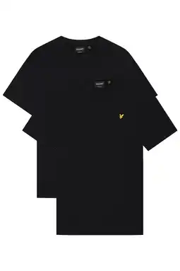 Wehkamp Lyle & Scott T-shirt - zwart (set van 2) aanbieding