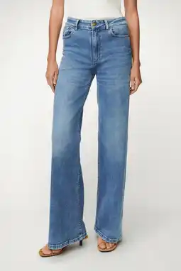 Wehkamp Lois wide leg jeans wide leg jeans medium blue denim aanbieding