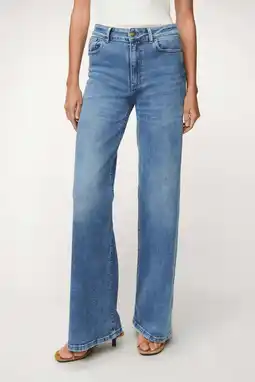 Wehkamp Lois wide leg jeans wide leg jeans medium blue denim aanbieding
