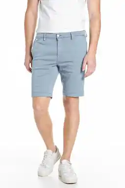 Wehkamp REPLAY regular chino short blauw aanbieding