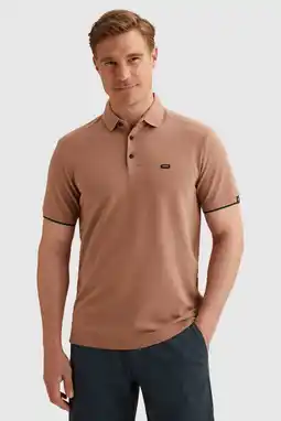 Wehkamp Vanguard regular polo bruin aanbieding