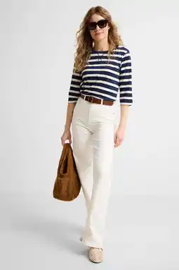 Wehkamp Anytime high waist wide leg jeans white aanbieding