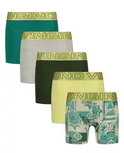 Wehkamp Vingino boxershort - groen/multicolor (set van 5) aanbieding