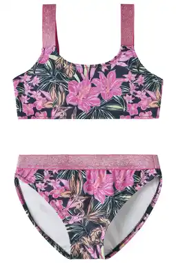Wehkamp NAME IT KIDS crop bikini donkerblauw/roze aanbieding