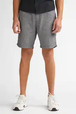 Wehkamp Petrol Industries regular chino short met linnen donkerblauw aanbieding