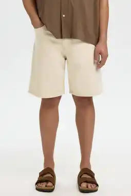 Wehkamp Selected regular denim short ecru aanbieding