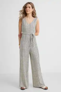 Wehkamp Anytime jumpsuit met all-over bloemenprint wit aanbieding