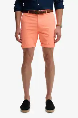 Wehkamp Superdry slim chino short oranje aanbieding