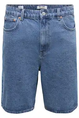 Wehkamp ONLY & SONS ONSFADE straight denim short medium blue denim aanbieding