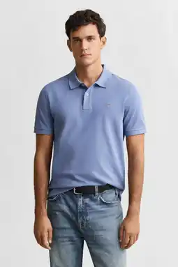 Wehkamp GANT regular polo lichtblauw aanbieding