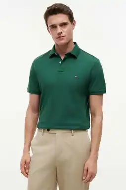 Wehkamp Tommy Hilfiger regular polo donkergroen aanbieding