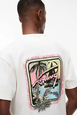 Wehkamp Tommy Jeans relaxed T-shirt met backprint ecru aanbieding