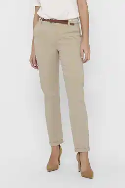 Wehkamp ONLY slim regularwaist chino beige aanbieding