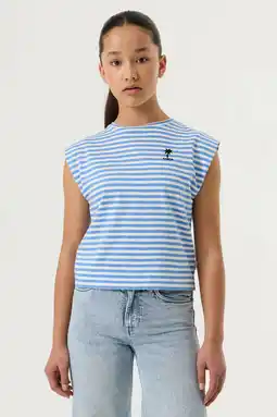 Wehkamp Garcia gestreept T-shirt blauw aanbieding