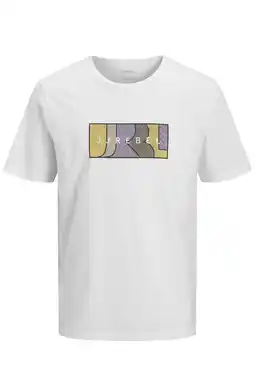 Wehkamp JJ REBEL regular T-shirt wit aanbieding