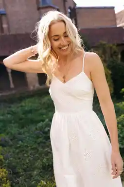 Wehkamp Sanny x LOLALIZA x Wehkamp maxi jurk broderie wit aanbieding